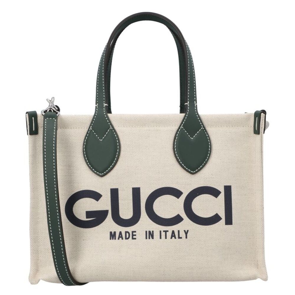 Gucci Small Tote Bag With Gucci Print Green